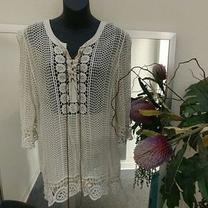 Misia Eyelet Boho Top